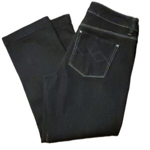 White House Black Market Jeans size 2 crop pants black Blanco
